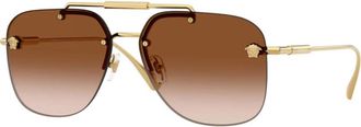 Versace Mens Black Aviator Sunglasses VE2296 1002/13