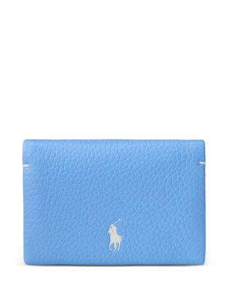 Polo Ralph Lauren logo-detail wallet - women - Grained Calf Leather - One Size - Blue