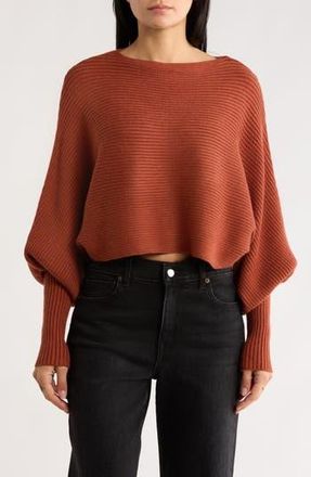 Love Token Franklin Batwing Crop Sweater in Brick at Nordstrom Rack, Size Large
