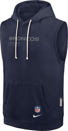 Nike Denver Broncos Sideline Nike Mens Dri-FIT NFL Sleeveless Pullover Hoodie in Blue | 03B441S8W-0CN