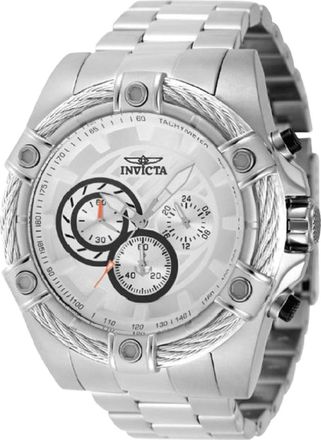 Invicta Bolt 69797 Herenhorloge - Quartz Uurwerk - Staal met Zilveren Wijzerplaat - 52 mm