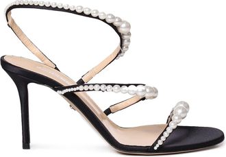 Mach & Mach Sirene Sandals With Satin And Pearls