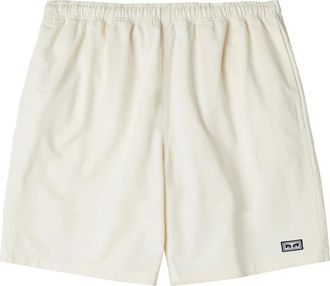 Obey Korte Broeken, Heren, Wit, S, Katoen, Relaxte Twill Shorts