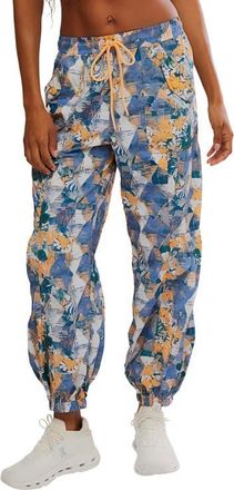 Free People Set Me Free Print Pants in Midnight Navy Combo at Nordstrom, Size Medium