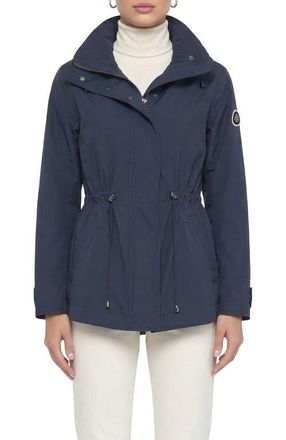 Gorski Lightweight Jacket With Concealed Hood in Navy at Nordstrom, Size X-Small
