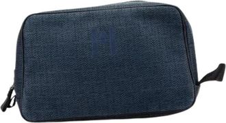 Hermès Pre-owned Bags, female, Blue, Size: ONE SIZE Pre-owned Canvas Pouch