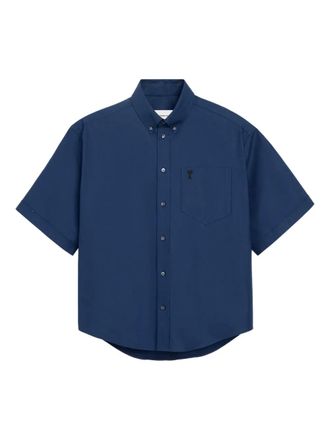 Ami Camicia con ricamo - Blu