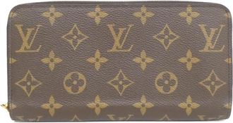 Louis Vuitton Fuchsia Marron Coated Canvas Long Wallet (Bi-Fold) (Pre-Owned)