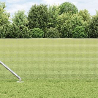 Berkfield Home Fence Post Set Set of 2 Galvanised Steel 10 x 0.5 m Durable in Silver