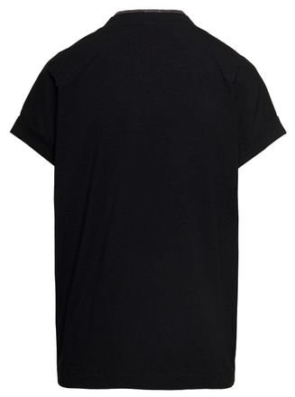 Brunello Cucinelli Womens T-Shirt V-Neck Black Stretch Cotton T-Shirts & Jerseys