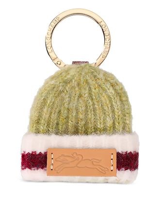 Longchamp hat logo key ring - women - Fabric - One Size - Green