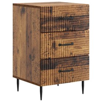 vidaXL Armario De Noche Con Caj&oacute;n Madera Envejecida 43 X 41 X 66,5 Cm Vidaxl
