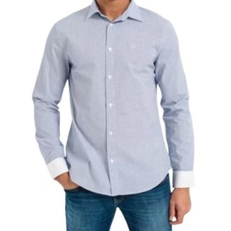 A|X Armani Exchange Stijlvolle Overhemden - Heren - Casual Overhemden - Blauw - M - Overhemden