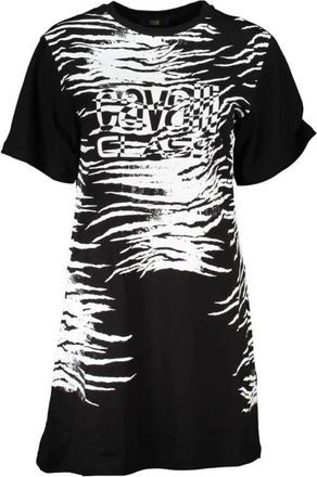 Cavalli Printed Short Dress - Dames - Korte kleedjes - Zwart - XS - Katoen - Kleedjes