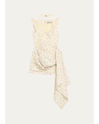 Alemais Paula Draped Off-Shoulder Mini Dress