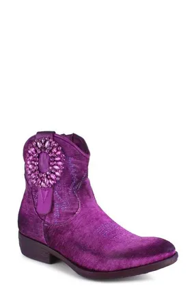 Zigi Soho Edith Velvet Western Boot in Purple Velvet at Nordstrom, Size 6Us