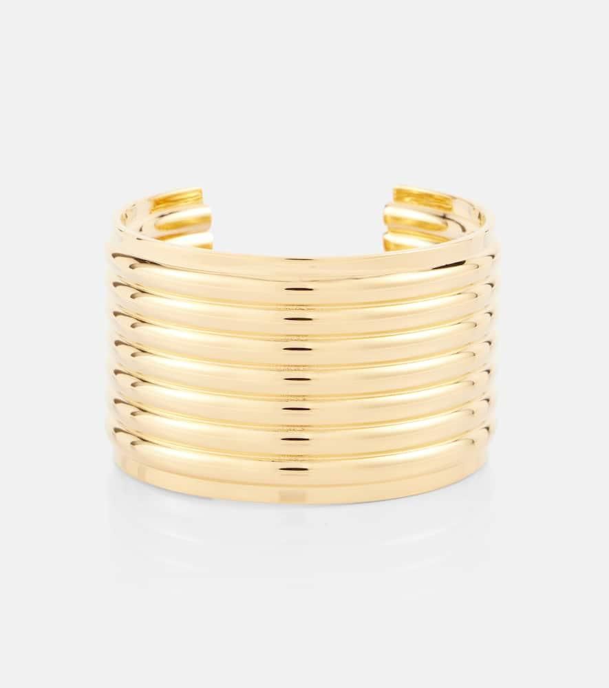 Yves Saint Laurent Monogram YSL Gourmette Cuff Bracelet