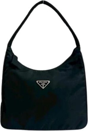 Prada Pre-owned Shoulder Bags, female, Black, Size: ONE SIZE Pre-owned Vintage Nylon Shoulder Bag