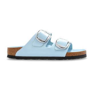 Birkenstock Sliders, female, Blue, 4 UK, Arizona Big Buckle slides