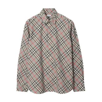 Burberry Heren, Overhemden, Grijs, Maat: M