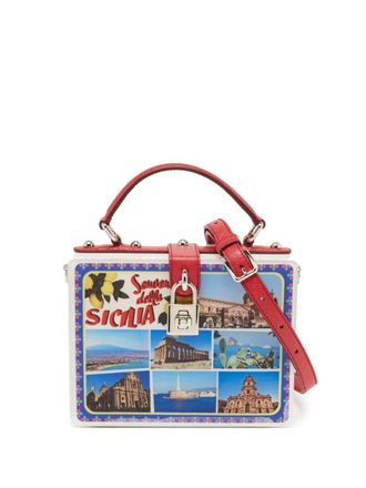 Dolce & Gabbana 2024 Della Sicilia mini bag - women - Acrylic/Leather/Suede - One Size - White