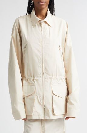 Rier Water Repellent Cotton Field Jacket in Ivory Suit at Nordstrom, Size X-Small