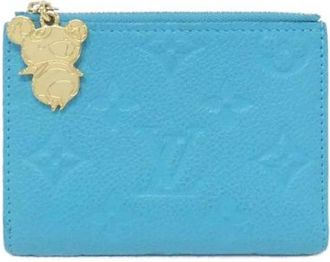 Louis Vuitton Pre-owned Monogram Empreinte Portefeuille Lisa Portemonnee - Dames - Vintage Accessoires - Blauw - ONE Size - Leer - Vintage
