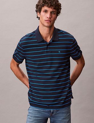 Calvin Klein Striped Pique Polo Shirt