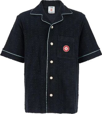 Casablanca Heren, Overhemden, Zwart, Maat: S Katoen