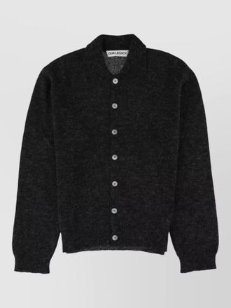 Our Legacy knitted sweater shirt collar ribbed trims