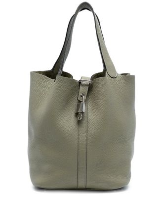 Herm&egrave;s 2016 Clemence Picotin Lock 22 handbag - women - Calf Leather - One Size - Grey