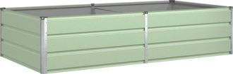 vidaXL Jardinera Verde Pastel 195 X 100 X 45 Cm Acero Galvanizado Vidaxl