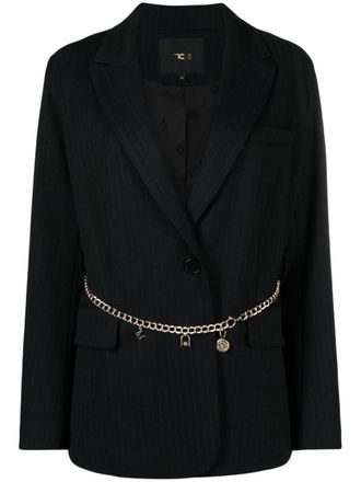 Maje Blazer met enkele rij knopen - Zwart