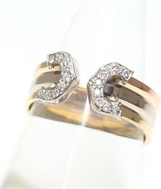 Cartier Pink Gold White Gold Yellow Gold Yellow Gold (18K) Pink Gold (18K) White Gold (18K) Band Ring (Pre-Owned)