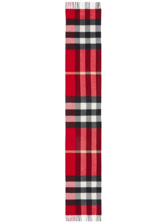 Burberry Sciarpa con frange The Classic Check - Rosso