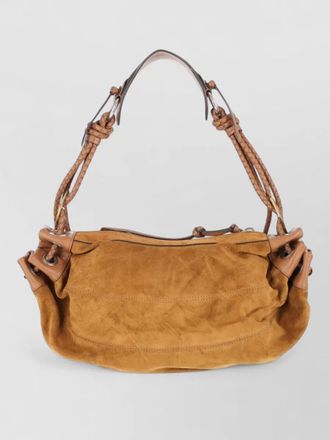 Isabel Marant suede bucket bag braided handles strap