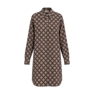 Marella Emmgiunto Shirt Dress - Dames - Jurken - Bruin - Maat: L Satijn