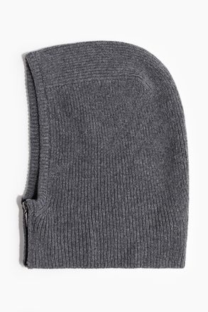 H&M Balaklava mit Rei&szlig;verschluss - Dunkelgraumeliert