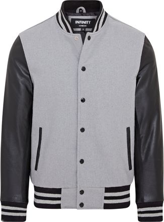 Infinity Leather Letterman Baseball Wool Leather Varsity Bomber Jacket - Genoa