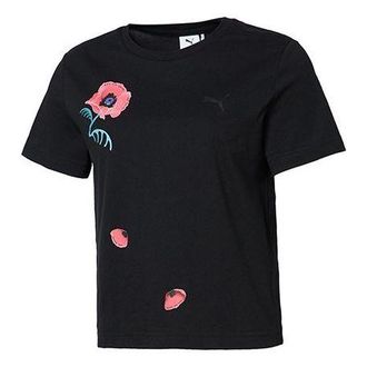 Puma (WMNS) PUMA x Sue Tsai Crossover Round Neck Short Sleeve Black 595252-01