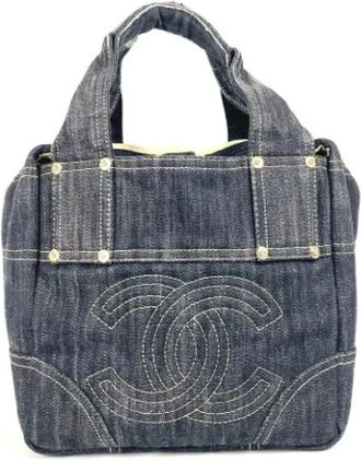 Chanel Pre-owned Handbags, female, Blue, Size: ONE SIZE Pre-owned Denim chanel-bags