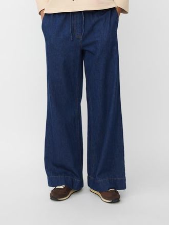 Masai MaPolyxena Wide Leg Elasticated Jeans in Dark Denim at Nordstrom, Size Xx-Large