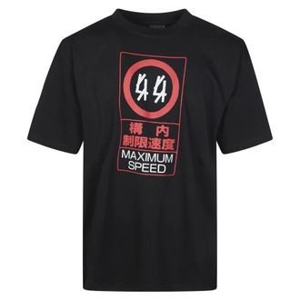 44 Label Group T-Shirts, male, Black, Size: XL T Shirt Over Stampa Frontale