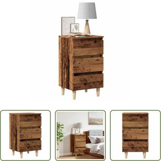 vidaXL Comodino antico - Comodino Legno Vecchio 40x35x69 cm in Legno Multistrato