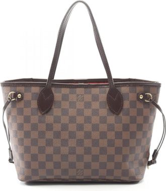 Louis Vuitton Brown Ebene Coated Canvas Leather Tote Bag (Pre-Owned)