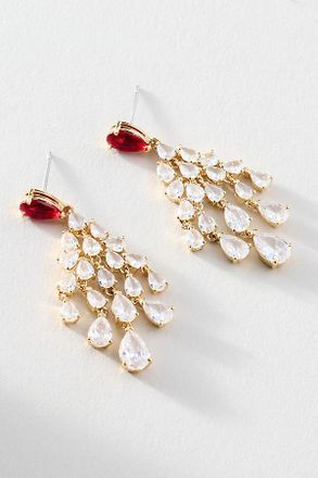 Anthropologie Nadri Feliz Petite Waterfall Chandelier Earrings