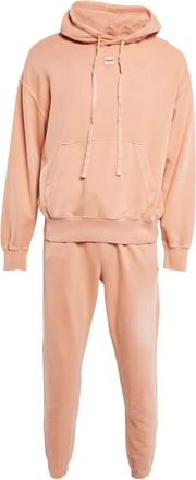 HUGO BOSS Tuta sportiva in cotone con cappuccio - Rosa