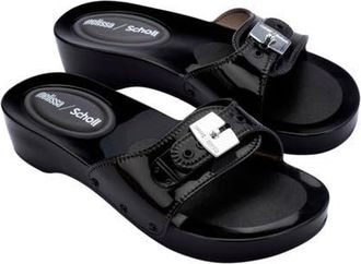 Melissa x Scholl Pescura Platform Slide Sandal in Clear Black at Nordstrom, Size 10