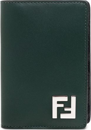 Fendi FF-detail squared cardholder - men - Calf Leather - One Size - Green