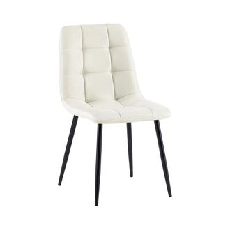 Clp Silla de comedor con reposapi&eacute;s en tela crema